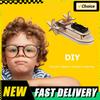Students DIY Paddle Wheel Ship Assembling Model Remote Control Toys Material Kits Kids Educational Toys Science Experiments
