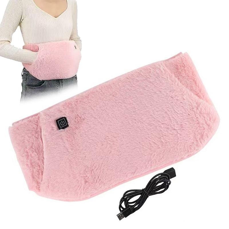 

Usb Powered Heating Waist Belt, Heating Pad With Hand Pockets, Electric Heated Waist Belt For Period Cramps Body Joints Pain розовый