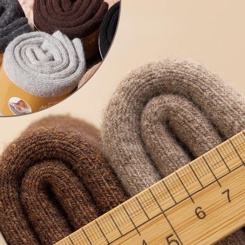 3 Pairs Men Women Wool Socks Couples Solid Winter Snow Chrismas Gift Thermal Cashmere Marino Thickened Fleece Terry Loop socks