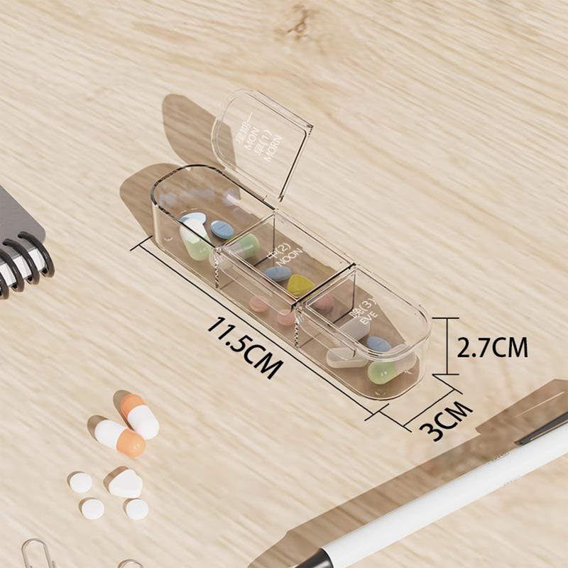 Weekly Pill Organizer Large Weekly Pill Cases Box Travel Pill Container 7 Day Compartments Dust-Proof Travel Pill Case For Home