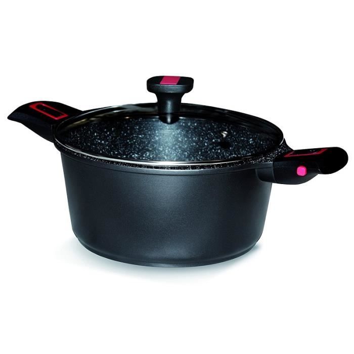 Faitout - BAUMALU - Granit Pro - D: 28 cm - Noir - Anti-adhésif sans PFOA