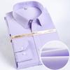 Men's Premium Pure Cotton Wrinkle-Free Long Sleeve Solid Dress Shirts with Hidden Button Spread Collar for Business Casual Wear