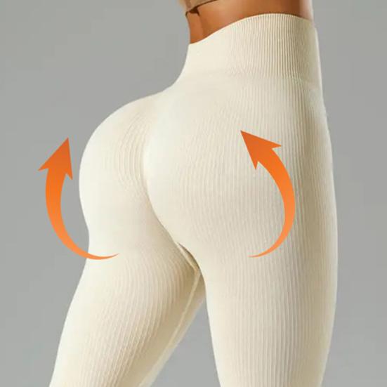 Yüksek Esnekliğe Sahip Yoga Pantolonu Kadın Günlük Pantolon Elastik Yüksek Belli Tek Renk Dar Kesim Dans İş Legging