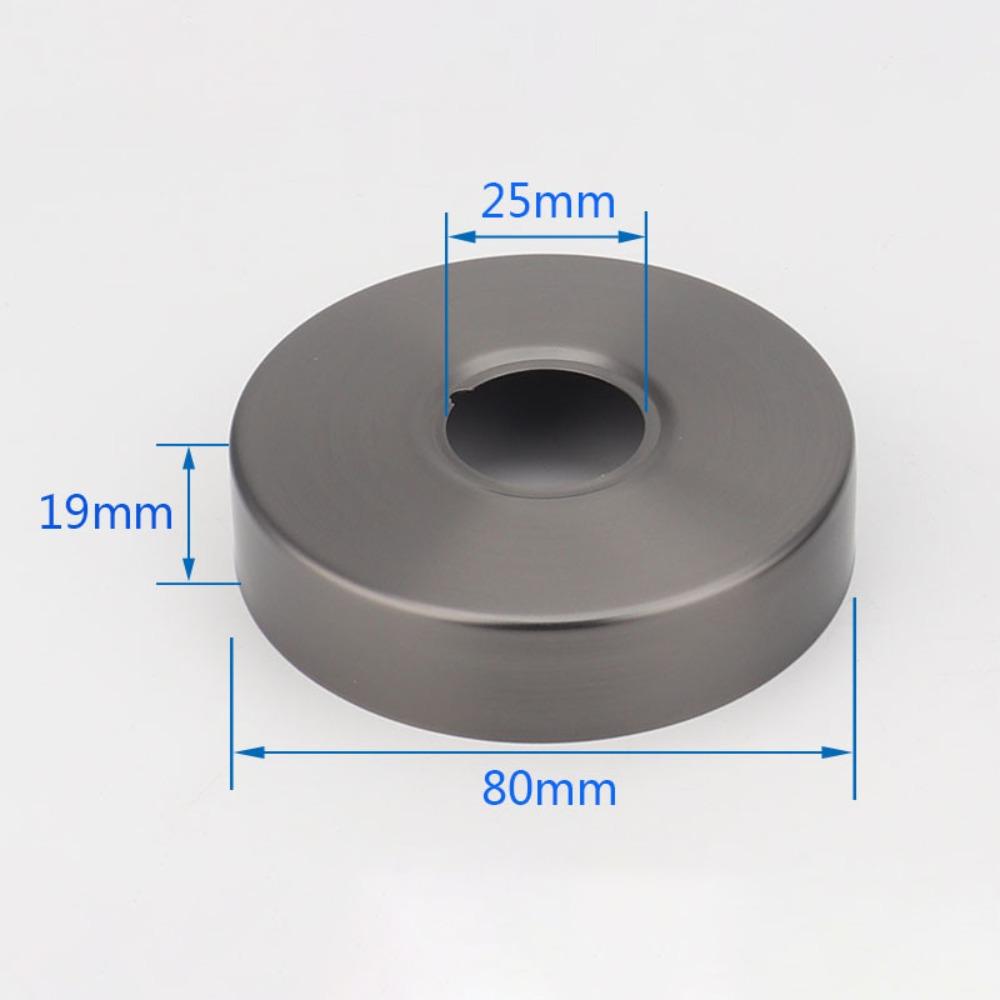 New Stainless Steel Shower Faucet Cover Grey Chrome Finish Shower Arm Flange Faucet Decorative Cover