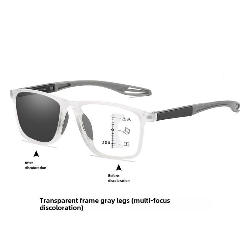 Photochromic Multi-Focus Reading Glasses: High-Definition, Blue Light Blocking for Men and Women. Perfect for Middle-Aged and Seniors.