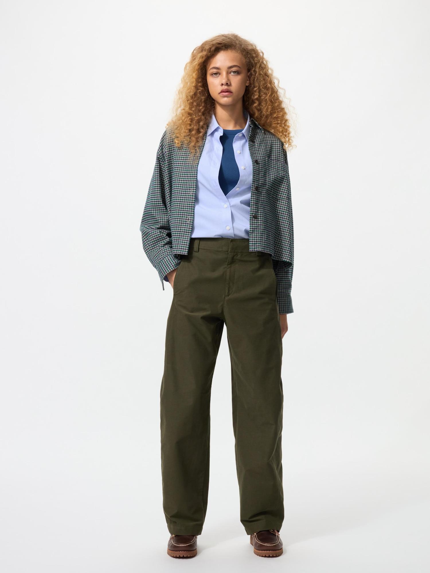 

Длинные брюки-бочки Uniqlo Japan Jersey 57 OLIVE/L