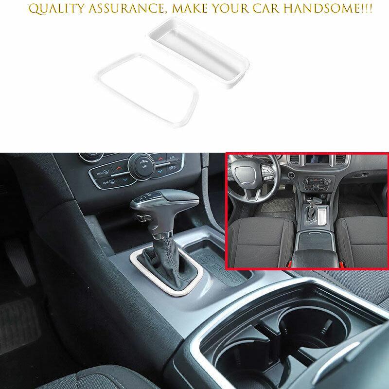 For Dodge Charger 2015-2024 Pearly White Center Console Storage Box Cover Trim