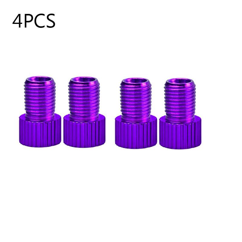 4pcs Presta to Schrader Bike Valve Adapter Aluminum Alloy Adapter Converter Bicycle Valve Bike