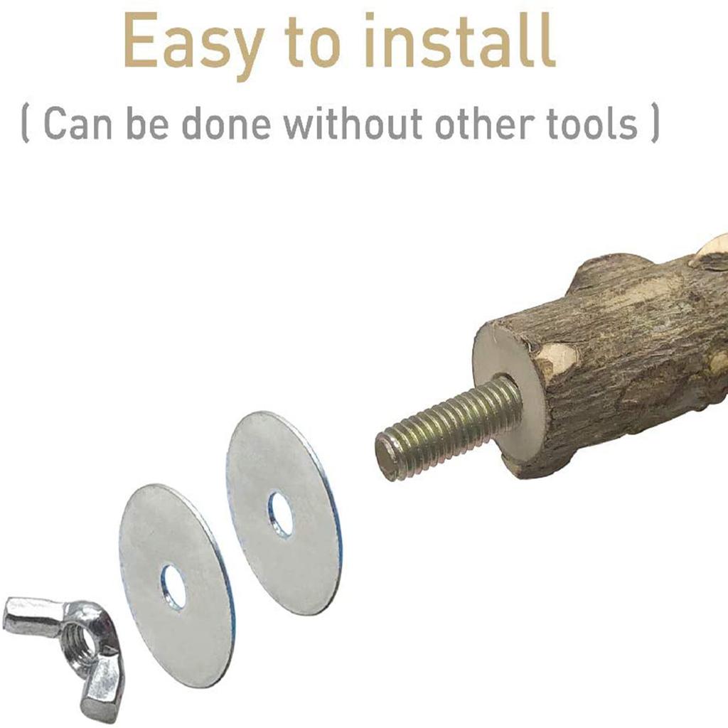 Natural Wood Pet Parrot Raw Wood Fork Tree Branch Stand Rack Squirrel Bird Hamster Branch Perches Chew Bite Toys Bird Supplies