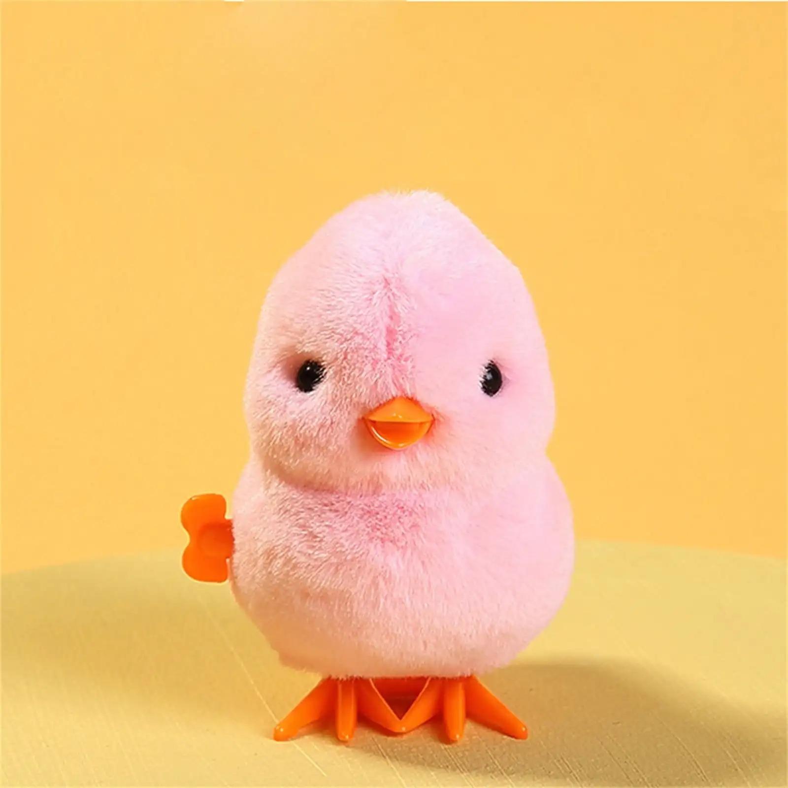 Jumping Duck Wind-Up Toy - Realistic Plush Chicken Duck Simulation, Fun Interactive Animal Toy for Kids Birthday Gift