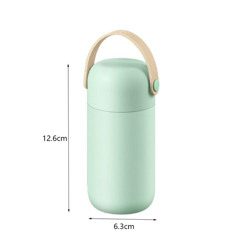 150ml Thermoses Coffee Mug with Leather Handle Vacuum Flask Portable Pocket Bottle Gift