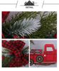 Jingchen Red Truck Christmas Door Hanger - Farmhouse Wreath Decoration