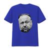 ALEX JONES Face Original Art T Shirt for Men Unique Design High Quality Print Vintage Washed Slightly Designer Clothes Fashion