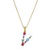 Catena Personalizzata per Clavicola Hip-hop: Collana con Ciondolo Alfabeto in Rame e Zircone