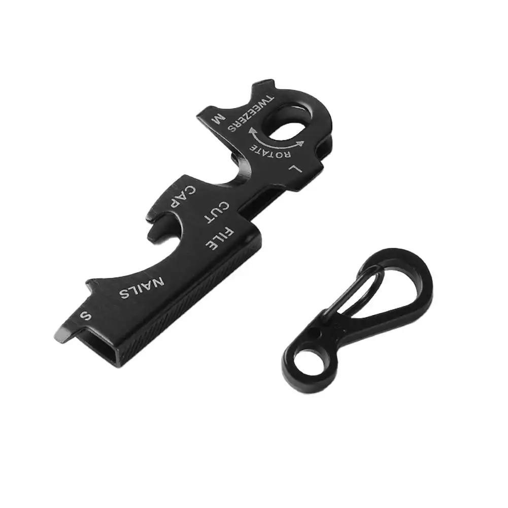 1PC Outdoor Camping Stainless Steel Keychain Multi-function Tool Hook Pliers Nail File Bottle Driver Screwdriver Bottle Opener