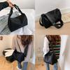 Vintage Casual Black Canvas Tote Bag For Women Stylish Shoulder Crossbody Trendy Design