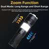 Strong Light Aluminum Alloy Flashlight Variable Focus USB Rechargeable Torch Light Portable Waterproof Handheld Spotlight