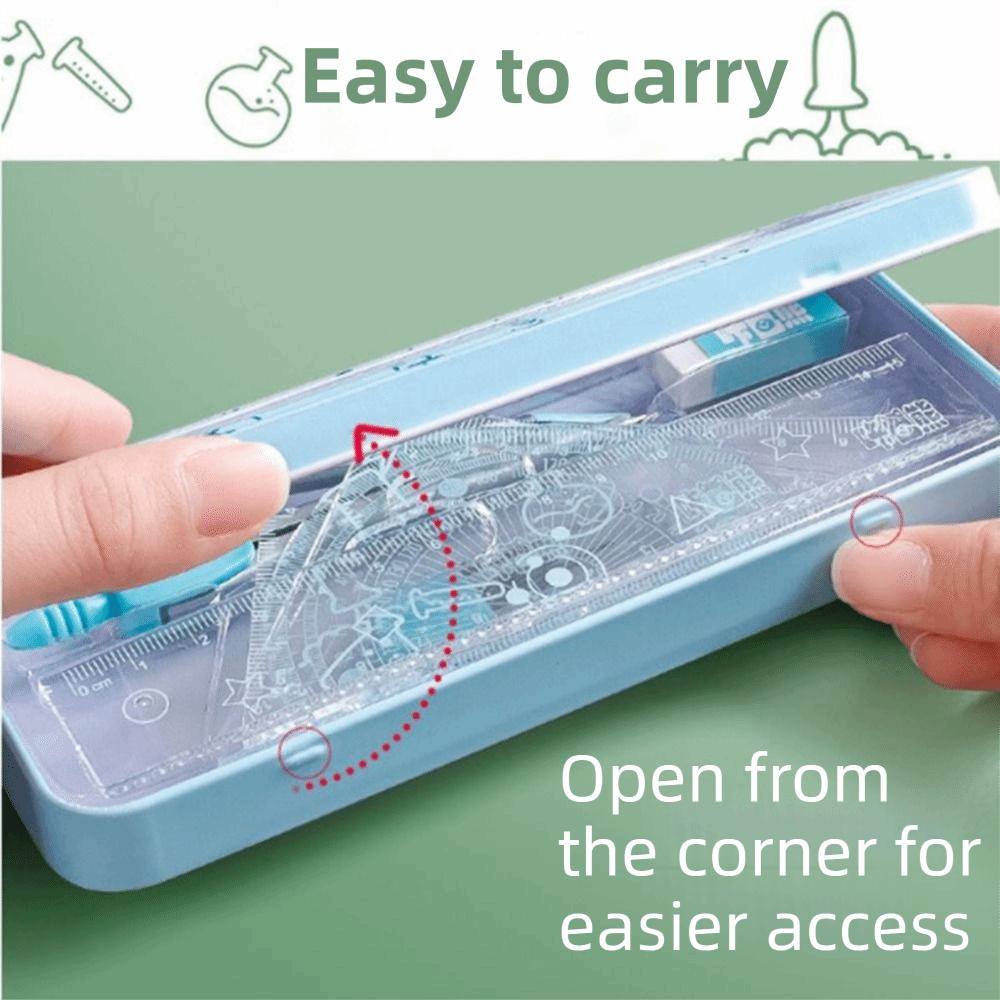 8Pcs/Set Multifunctional Ruler Compass Set Student Stationery Gift Student Drawing