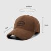 Corduroy Cap Letter Embroidery Baseball Cap for Men Women Outdoor Cap