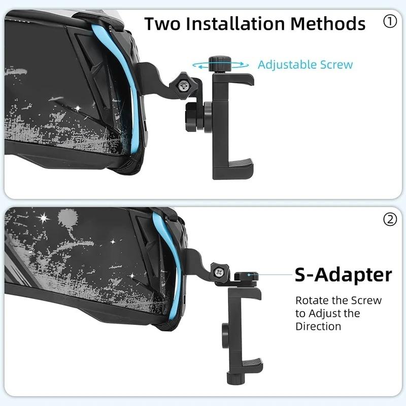 Motorcycle Helmet Mount 360° Rotating Phone Holder for GoPro Hero 12-7 Insta360 DJI AKASO SJCAM Sports Camera Accessories