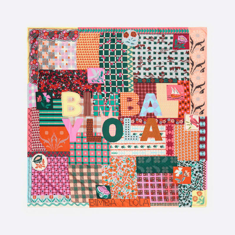 BIMBA Y LOLA [25SS] BIMBA Y LOLA Patchwork Multicolor Print Scarf B255AIF031