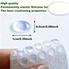 100/200 Pezzi Pastiglie in Silicone Autoadesive, Protezioni Trasparenti Antigraffio per Mobili, Ammortizzatore Antiscivolo per Ante di Armadio