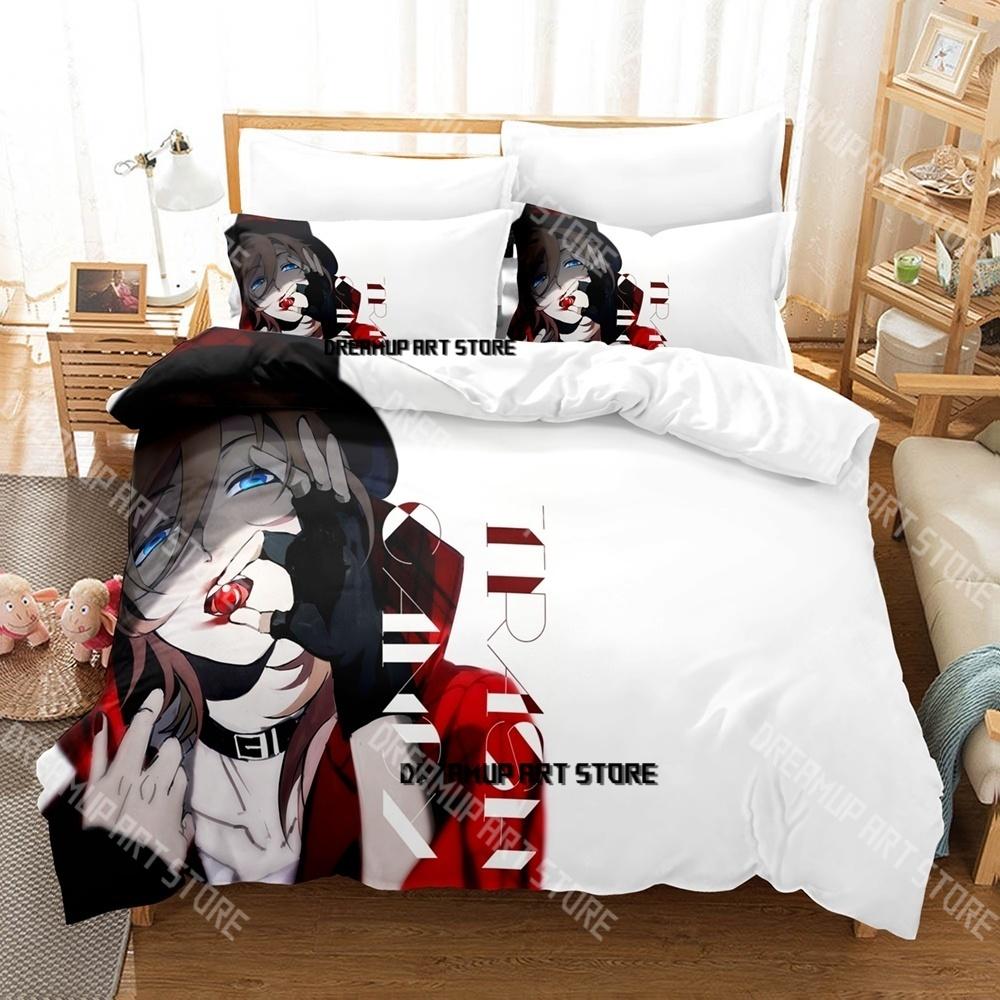 Modisches Bungo Stray Dogs Anime Bettwäsche-Set Einzelbett Twin Full Queen King Size Bettwäsche-Set Kinderzimmer Bettbezug-Sets Bettlaken-Set