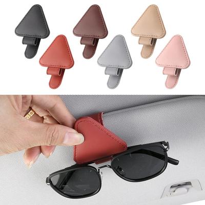 Universal Sun Visor Clip - Car Glasses Holder - Sunglasses Holder - Microsoft Leather Eyeglasses Hanger