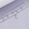 New Silver Color Anklets for Women Girls Multiple Layers Moon Star Ankle Bracelet Chain Foot Jewelry Gift