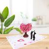 Elegant 3D Heart Tree Greeting Card Paper Sculpture Wedding Blessing Card  Party Accessories
