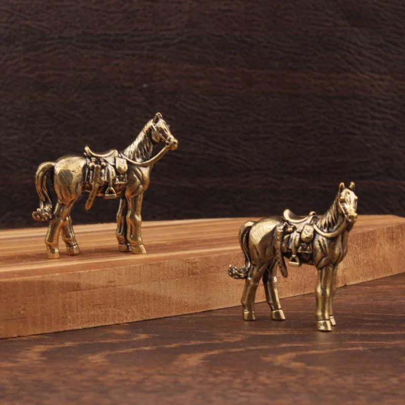 Horse Figure Home Decor Ornament, Zodiac Sign, Horse Brass Statue Ornament Get Rich Immediately, Handicraft, Brass Ornament
