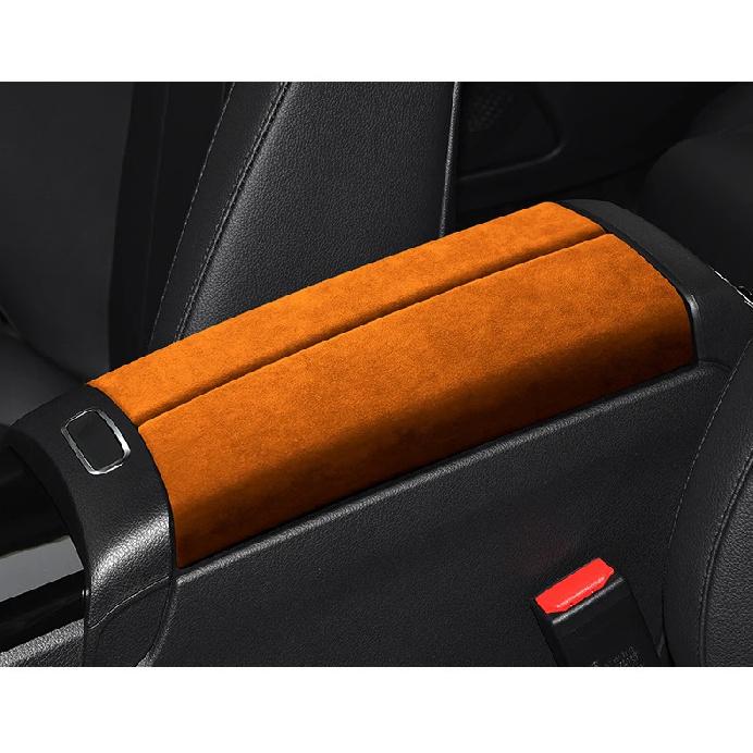 

Suede Car Center Console Armrest Case Lid Cap Cover Panel For Mercedes Benz A GLA GLB Class W177 V177 X247 H247 -2024 помаранчевий