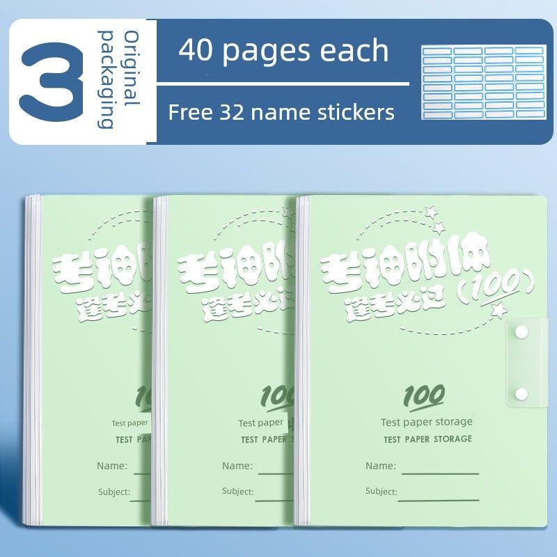 Book Folder Document Storage Organize Fantastic Multi-Layer Junior High School Student Info Booklet Only for Pupils Insert Exam Category Folder