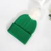Plush Solid Color Ball Knitted Cap Breathable For Fall Season Gift Fashion