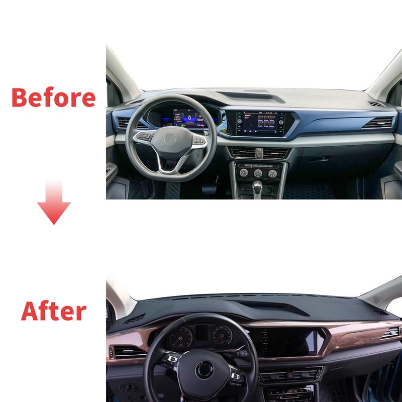 for Volkswagen VW Taos Tharu - DashMat Sunshade Dashboard Cover Pad Protective Carpet Car Accessories Leather