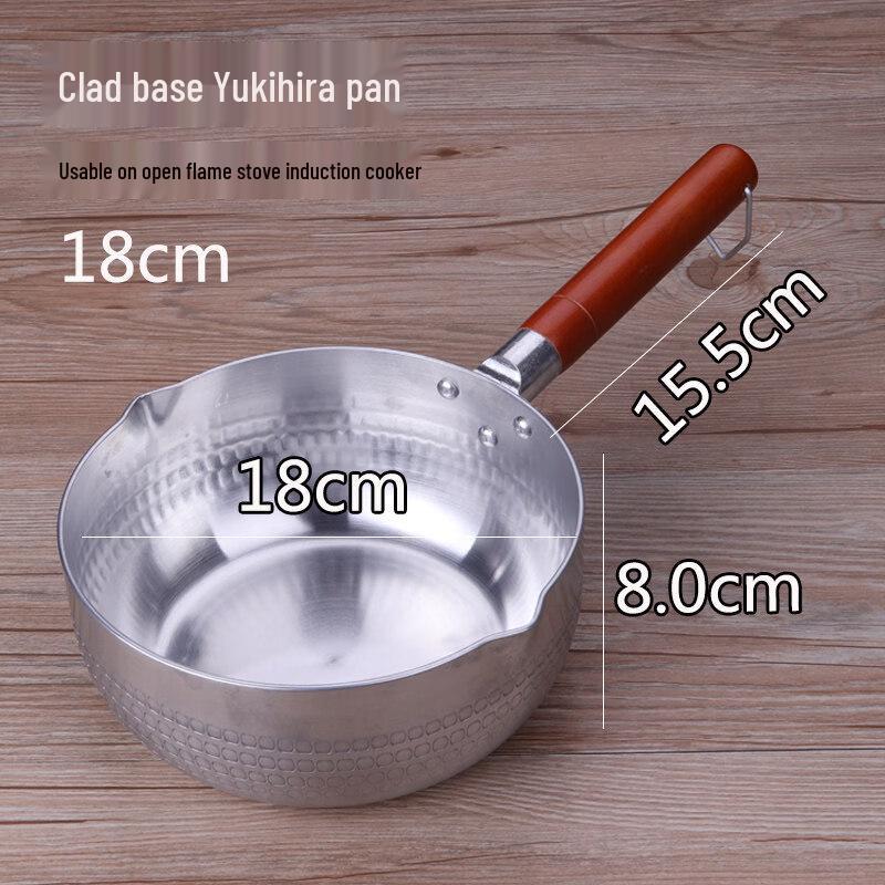 LIEI 18cm Thickened Aluminum Ramen Pot & Frying Pan Set (2-Pack)