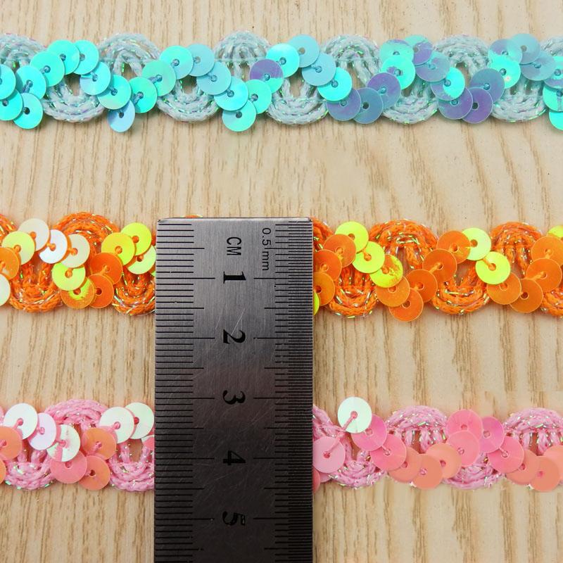 11 Meter Sequin Lace Trim Fabric Glitter Ribbon For Stage Performance Garments Hat Sewing Decor DIY Handmade Craft Accessories