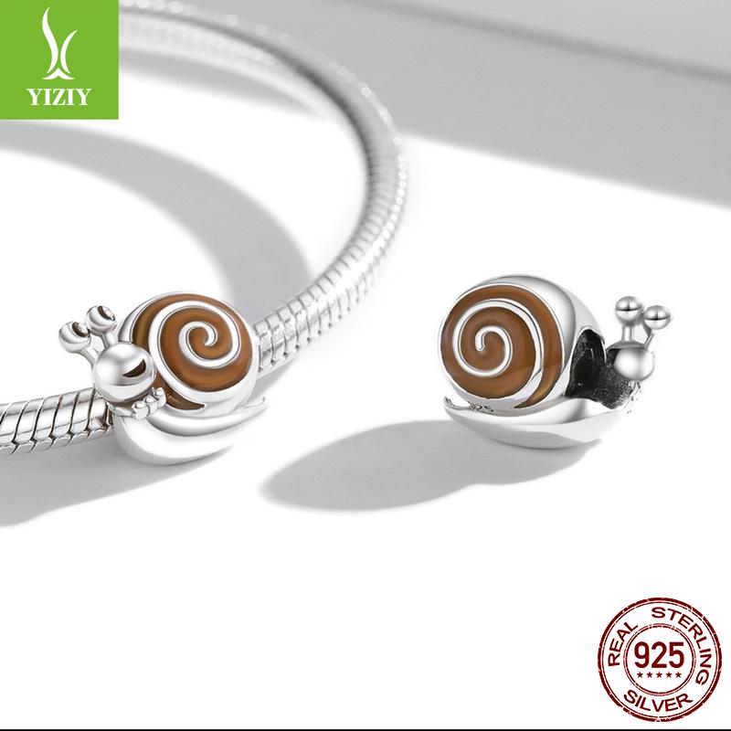 Ziyun Original Niedliche Schnecke Herr. DIY S925 Silber Perlenarmband SCC2064