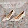 French Design Single Shoes Women's Niche Spring and Summer 2025 New Thin Heels Light Mouth Fashion Versatile Commuter High Heels