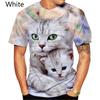 Summer Fashion Popular Cool T-shirt Men's and Women's 3d T-shirt Printing Cat Casual Short-sleeved Shirt Top