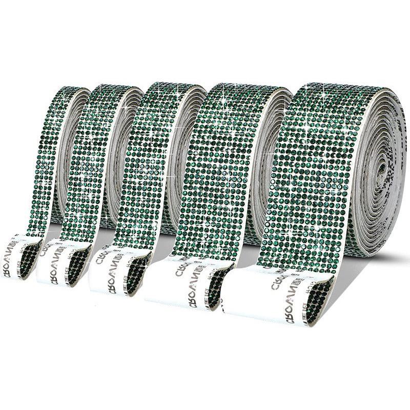 10Yard Rhinestone Ribbons Silver Self Adhesive Crystal Diamond Wrap Car Phone Bag Shoes Decoration DIY Arts Crafts Wedding Party