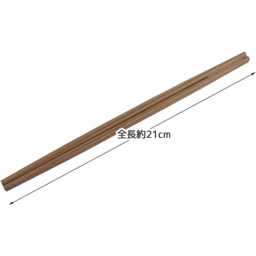 Yamato Bussan Rikyu Chopsticks, Made in Japan, Cedar, Approximately 21cm, Made from Forest Thinnings and Offcuts, 20 Pairs per Pack (3-Pack)