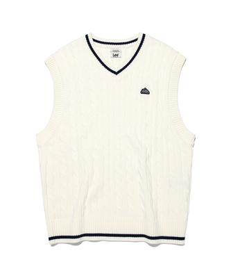 LEE Cable Knit Vest Ivory