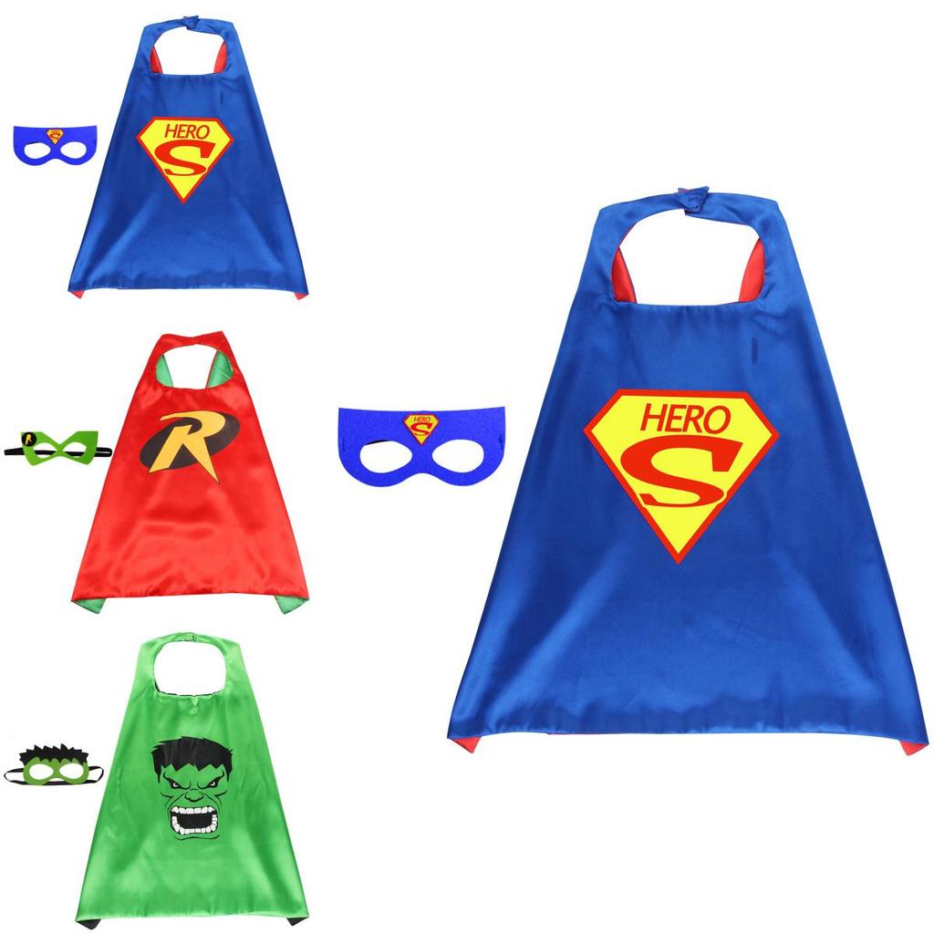 Superhero Cloak Adult Children Cape With Mask For Ultimate Halloween Costume Experience