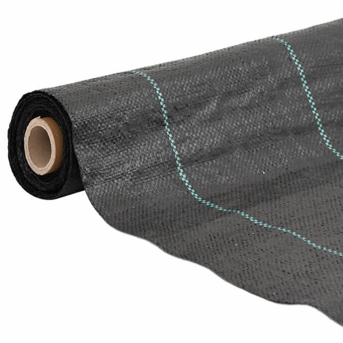 VidaXL Membrane anti-mauvaises herbes noir 2x10 m PP, tissu anti-mauvaises herbes, membrane de contrôle des mauvaises 4005193