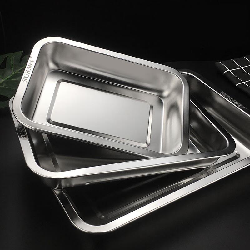 Commercial Stainless Steel Rectangular Deep Platter