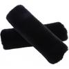 Pinbola 5Pcs In 1 Set Faux Wool Steering Wheel Cover Soft Fluffy Handbrake Cover & Gear Shift Cover & 2Pcs Seat Belt Shoulder Pads Warm Universal Fit