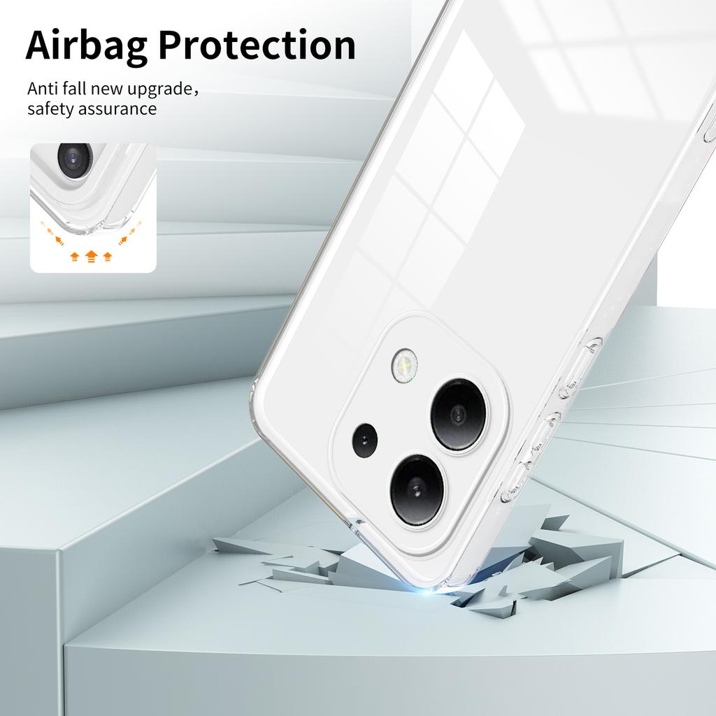 Dla Xiaomi Redmi Note 13 4G Etui Wstrząsoodporne TPU+PC Przezroczyste Etui na Telefon