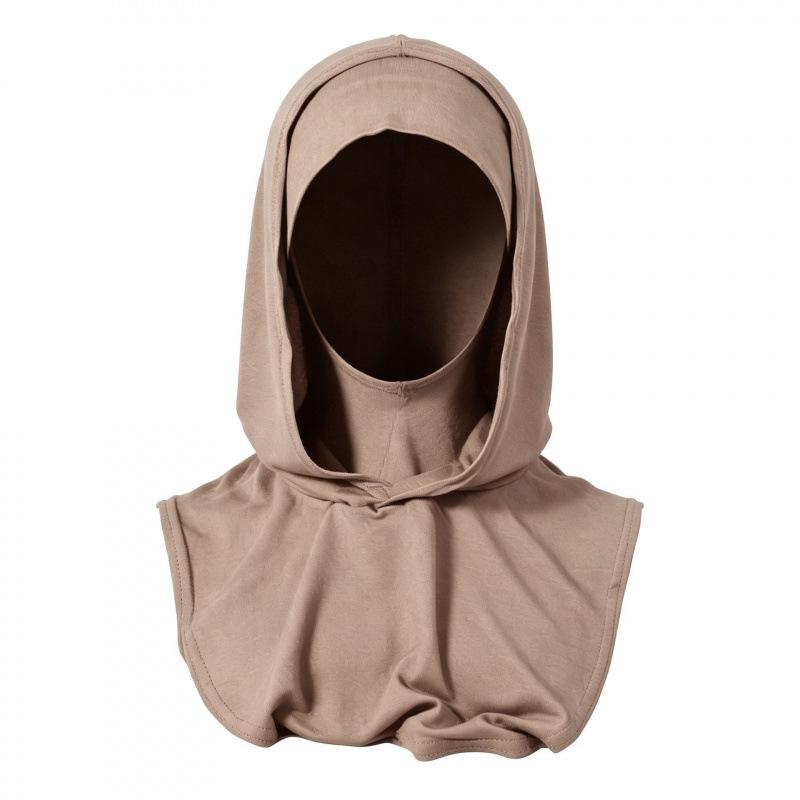 Elastic Wide-Brimmed Under-Scarf Cap with Integrated Hood