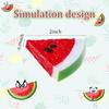 WILLBOND 12 Pieces Realistic Fake Watermelon Slices, Red, 1.96" x 0.39" Round, Summer Thematic Decorations for Kitchen, Party, Wedding